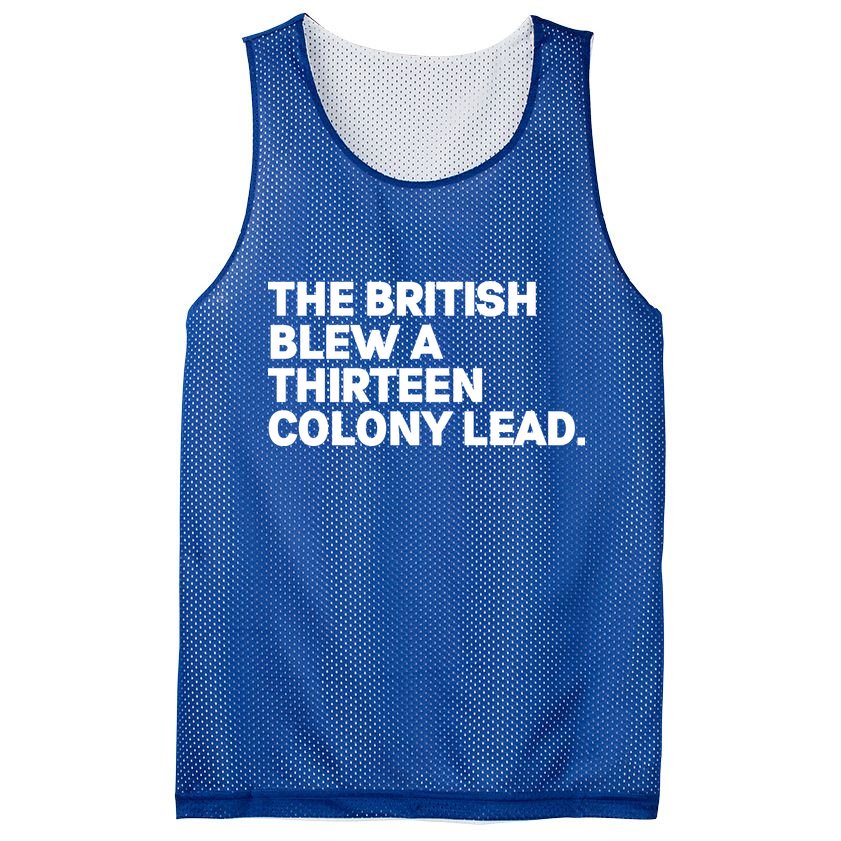 The British Blew A Thirteen Colony Lead Mesh Reversible Basketball Jersey Tank