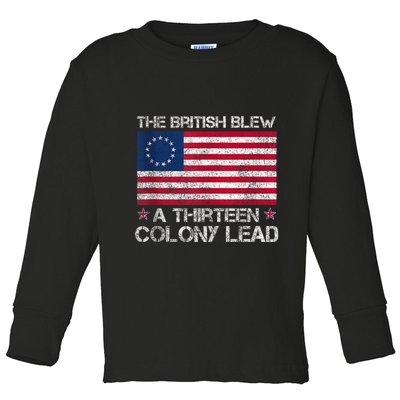 The British Blew A 13 Colony Lead A Thirteen Colony Lead Toddler Long Sleeve Shirt