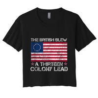 The British Blew A 13 Colony Lead A Thirteen Colony Lead Women's Crop Top Tee