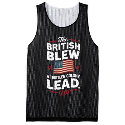 The British Blew A Thirteen Colony Lead Funny 4th Of July Mesh Reversible Basketball Jersey Tank