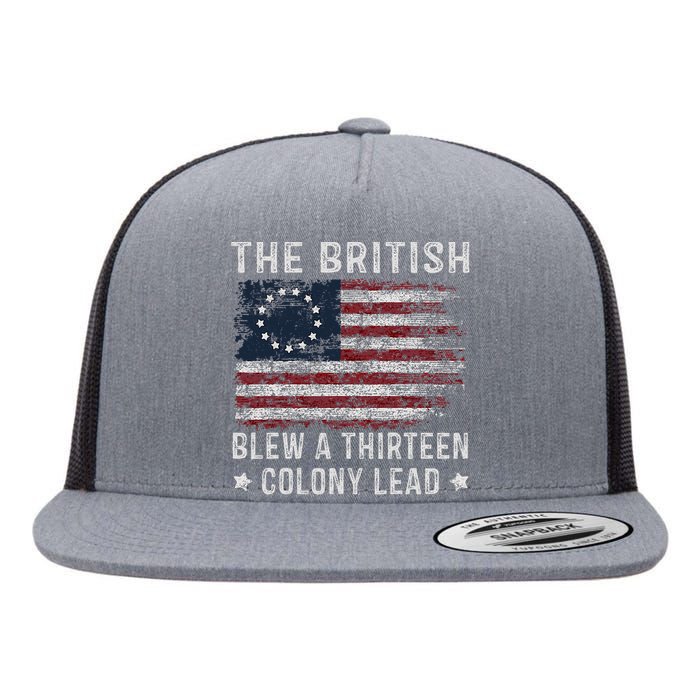 The British Blew A 13 Colony Lead Flat Bill Trucker Hat