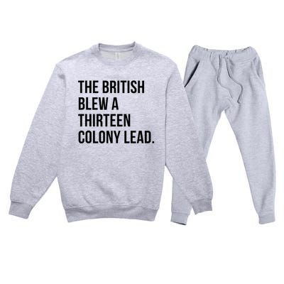 The British Blew A Thirteen Colony Lead Premium Crewneck Sweatsuit Set