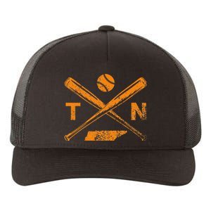 Tennessee Baseball Bats & Ball Classic Baseball Player Yupoong Adult 5-Panel Trucker Hat