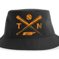 Tennessee Baseball Bats & Ball Classic Baseball Player Sustainable Bucket Hat