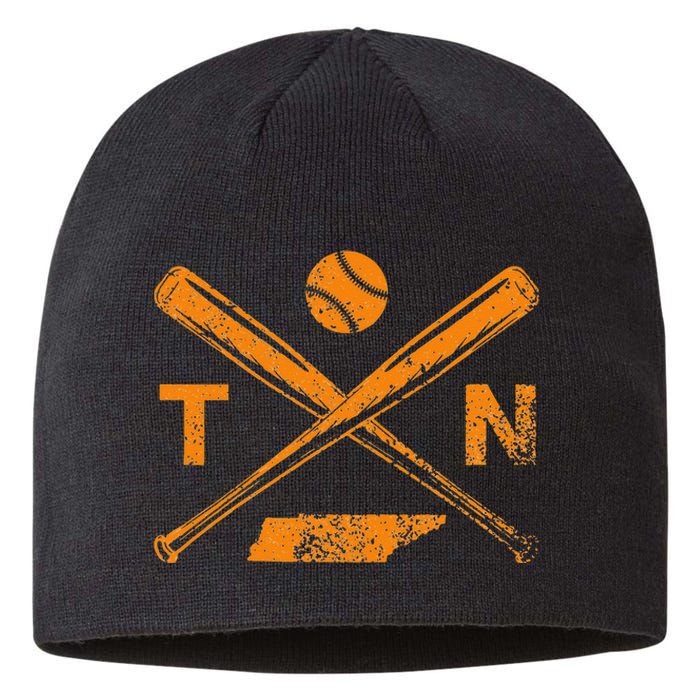 Tennessee Baseball Bats & Ball Classic Baseball Player Sustainable Beanie