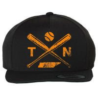 Tennessee Baseball Bats & Ball Classic Baseball Player Wool Snapback Cap