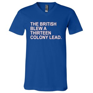 The British Blew A Thirteen Colony Lead V-Neck T-Shirt