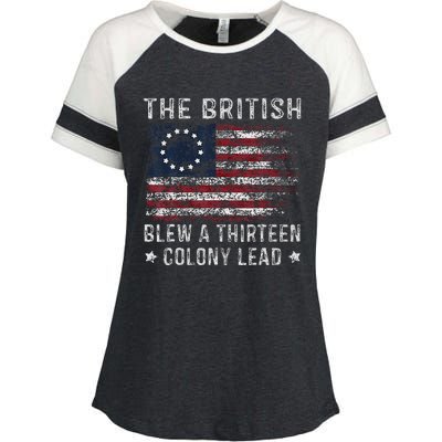 The British Blew A 13 Colony Lead Enza Ladies Jersey Colorblock Tee