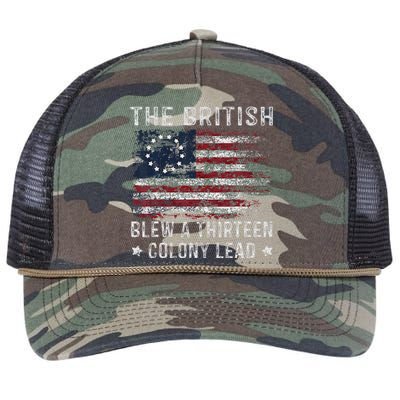 The British Blew A 13 Colony Lead Retro Rope Trucker Hat Cap