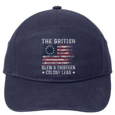 The British Blew A 13 Colony Lead 7-Panel Snapback Hat