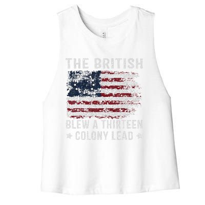 The British Blew A 13 Colony Lead Women's Racerback Cropped Tank