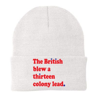 The British Blew A Thirteen Colony Lead Funny 4th Of July Knit Cap Winter Beanie