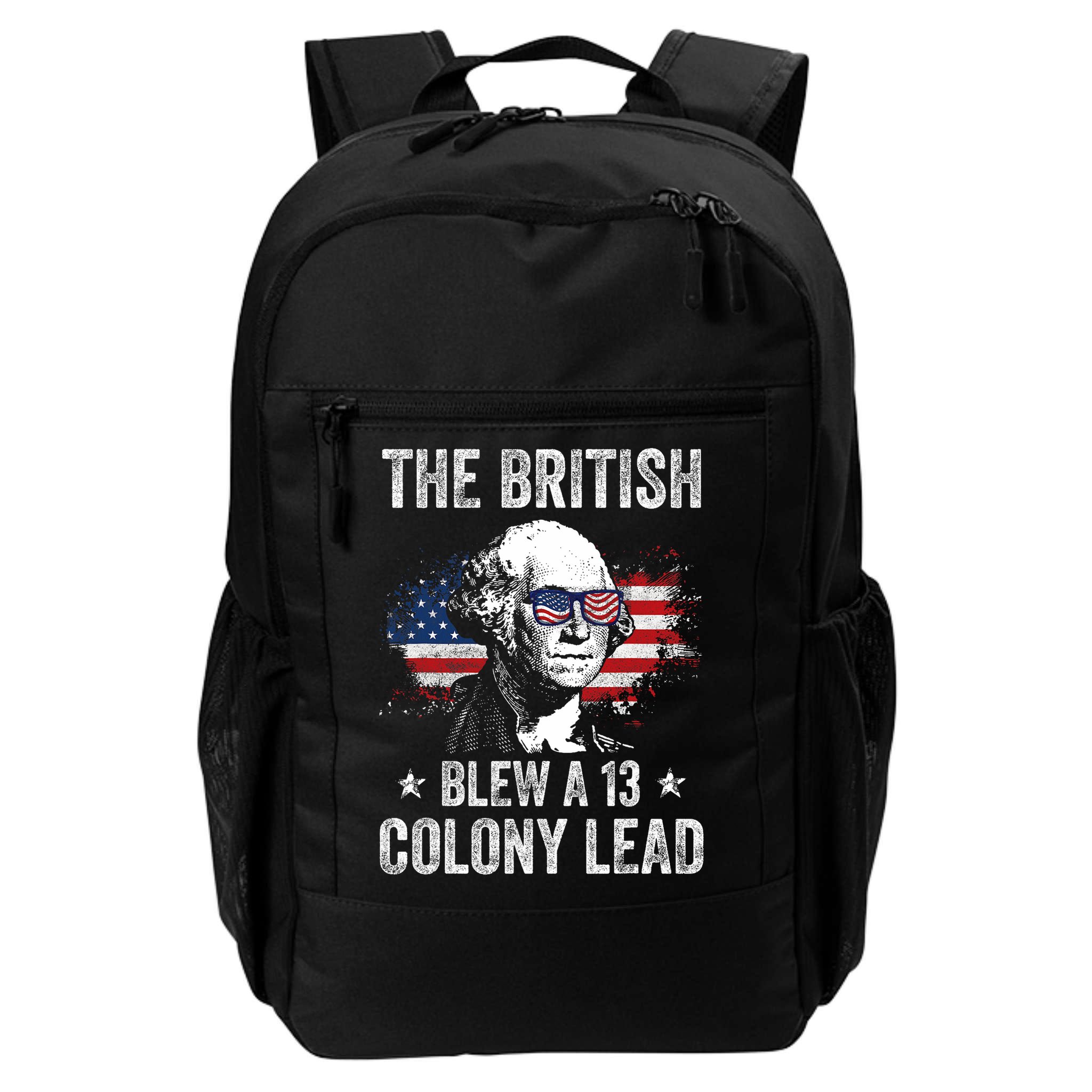 The British Blew A 13 Colony Lead Funny George Washington Backpack