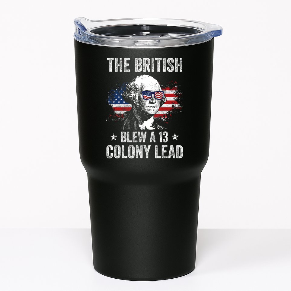 The British Blew A 13 Colony Lead Funny George Washington Tumbler