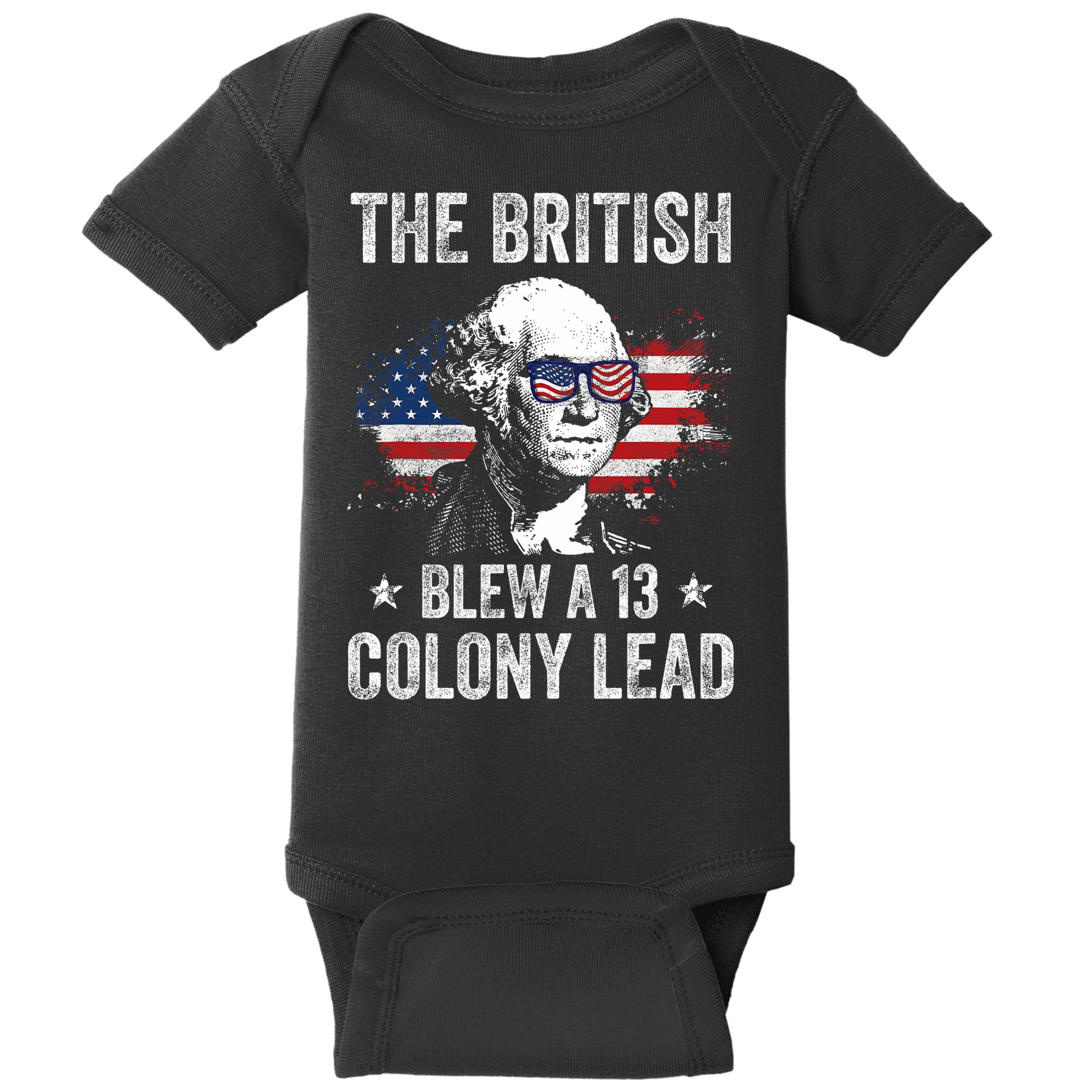 The British Blew A 13 Colony Lead Funny George Washington Baby Bodysuit