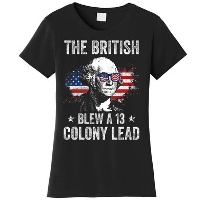 The British Blew A 13 Colony Lead Funny George Washington Women's T-Shirt