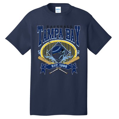 Tampa Bay Baseball Vintage Baseball Lover Tall T-Shirt