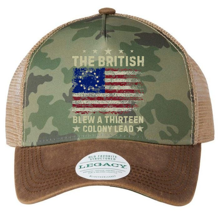 The British Blew A 13 Colony Lead Funny 4th Of July Legacy Tie Dye Trucker Hat