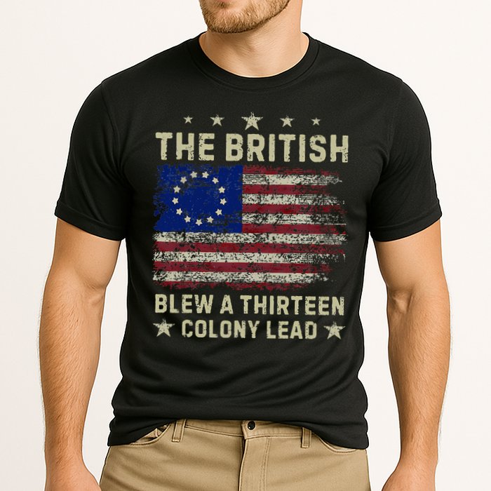 The British Blew A 13 Colony Lead Funny 4th Of July Performance Shirt