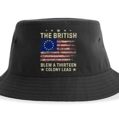 The British Blew A 13 Colony Lead Funny 4th Of July Sustainable Bucket Hat