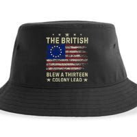 The British Blew A 13 Colony Lead Funny 4th Of July Sustainable Bucket Hat