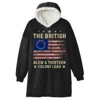 The British Blew A 13 Colony Lead Funny 4th Of July Hooded Wearable Blanket