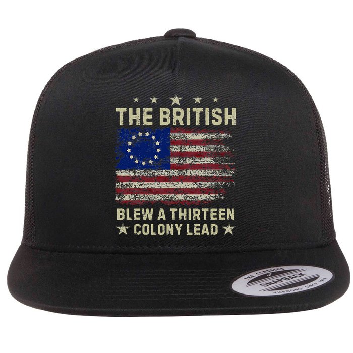 The British Blew A 13 Colony Lead Funny 4th Of July Flatbill Hat