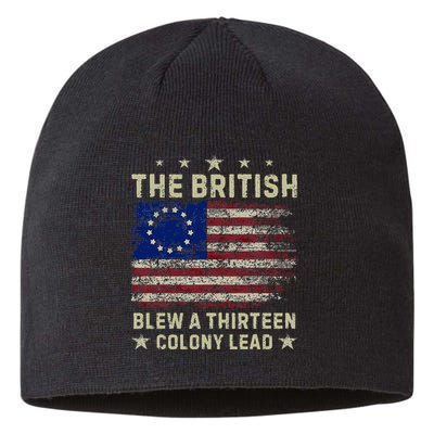 The British Blew A 13 Colony Lead Funny 4th Of July Sustainable Beanie