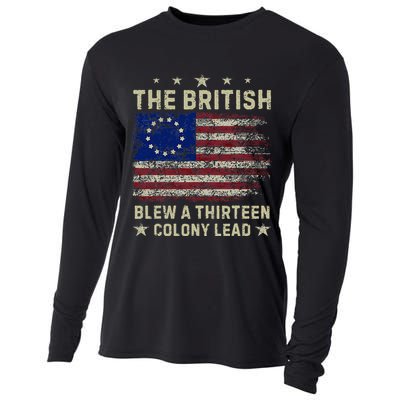 The British Blew A 13 Colony Lead Funny 4th Of July Cooling Performance Long Sleeve Crew