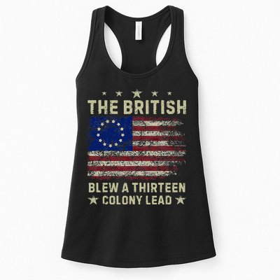 The British Blew A 13 Colony Lead Funny 4th Of July Womens Tank Top