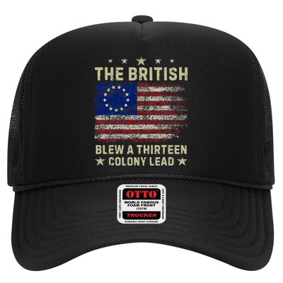 The British Blew A 13 Colony Lead Funny 4th Of July Trucker Hat