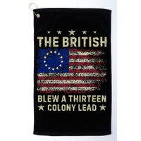 The British Blew A 13 Colony Lead Funny 4th Of July Golf Towel