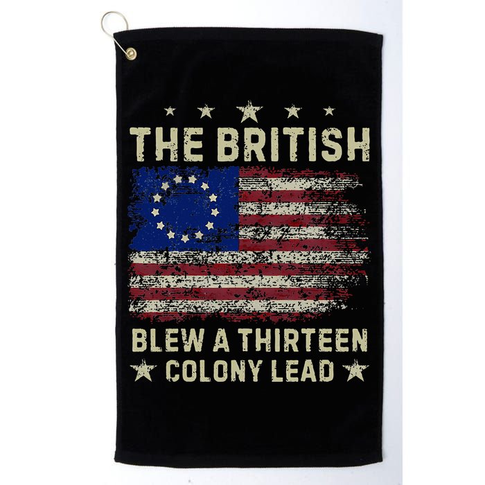 The British Blew A 13 Colony Lead Funny 4th Of July Golf Towel