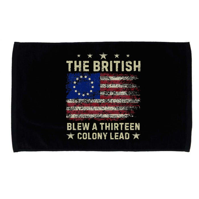 The British Blew A 13 Colony Lead Funny 4th Of July Microfiber Hand Towel