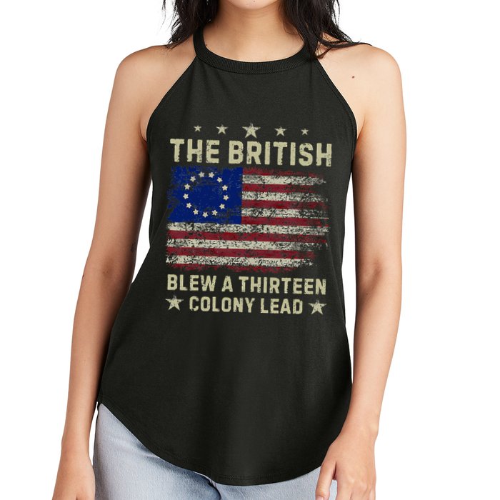The British Blew A 13 Colony Lead Funny 4th Of July Women's Perfect Tri Rocker Tank