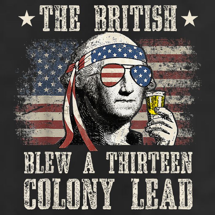 The British Blew A 13 Colony Lead Funny 4th Of July Garment-Dyed Fleece Hoodie