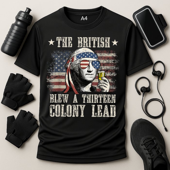 The British Blew A 13 Colony Lead Funny 4th Of July Performance Shirt