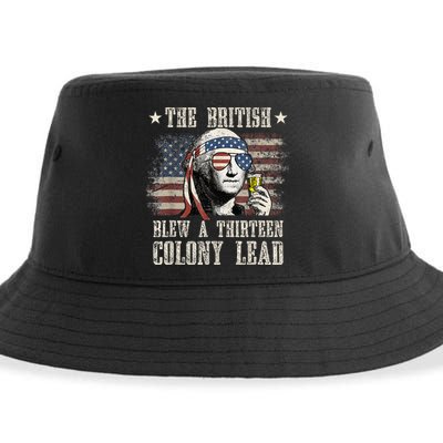 The British Blew A 13 Colony Lead Funny 4th Of July Sustainable Bucket Hat