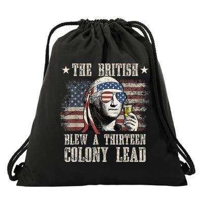 The British Blew A 13 Colony Lead Funny 4th Of July Drawstring Bag