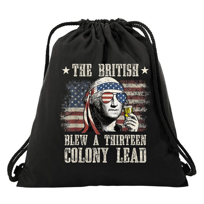 The British Blew A 13 Colony Lead Funny 4th Of July Drawstring Bag