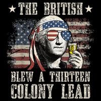 The British Blew A 13 Colony Lead Funny 4th Of July Drawstring Bag