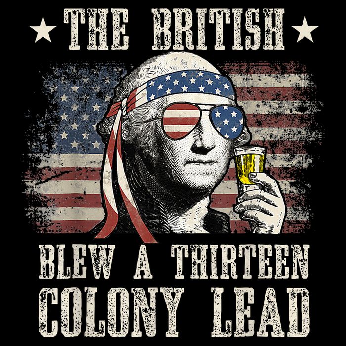The British Blew A 13 Colony Lead Funny 4th Of July Drawstring Bag
