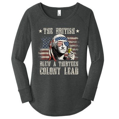 The British Blew A 13 Colony Lead Funny 4th Of July Women's Perfect Tri Tunic Long Sleeve Shirt