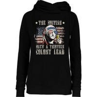 The British Blew A 13 Colony Lead Funny 4th Of July Womens Funnel Neck Pullover Hood