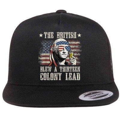 The British Blew A 13 Colony Lead Funny 4th Of July Flatbill Hat