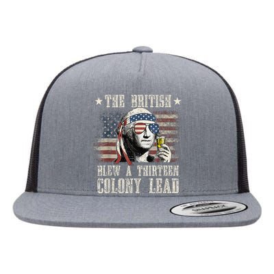 The British Blew A 13 Colony Lead Funny 4th Of July Flat Bill Trucker Hat