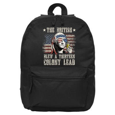 The British Blew A 13 Colony Lead Funny 4th Of July 16 in Basic Backpack