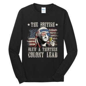 The British Blew A 13 Colony Lead Funny 4th Of July Tall Long Sleeve T-Shirt