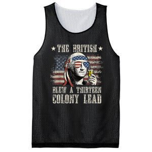 The British Blew A 13 Colony Lead Funny 4th Of July Mesh Reversible Basketball Jersey Tank