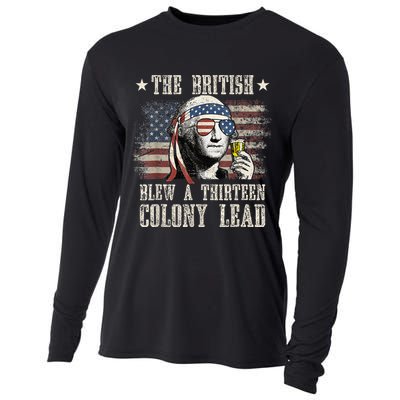 The British Blew A 13 Colony Lead Funny 4th Of July Cooling Performance Long Sleeve Crew
